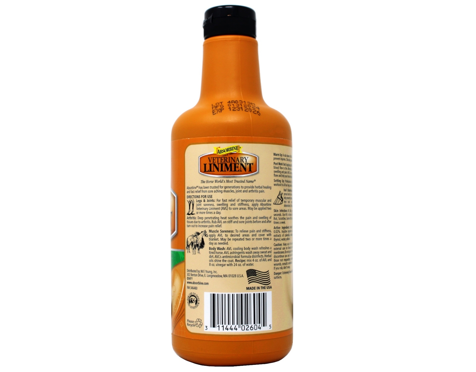 Absorbine Topical Analgesic Veterinary Liniment Muscle Pain Relief 16 oz 3 Pack