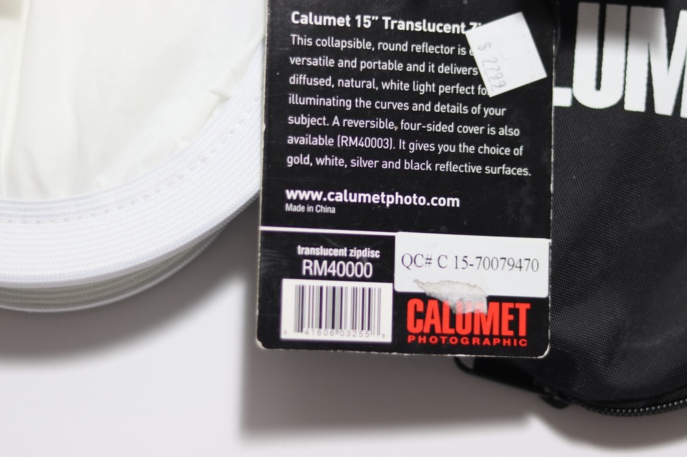 Calumet 15" Zip Disc Reflector