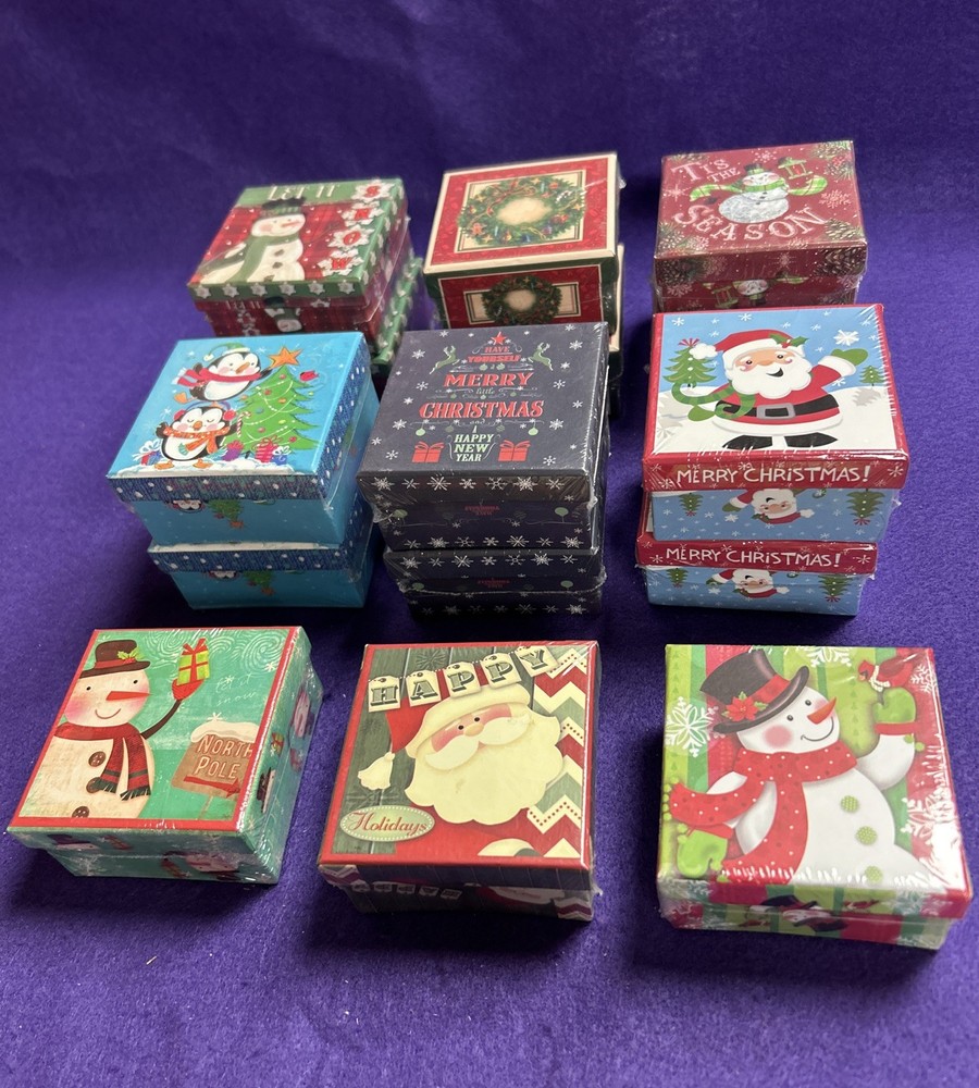 15 Holiday Christmas Mini Nesting Gift Box Sets (2pc Each - 30 Total) • Sealed