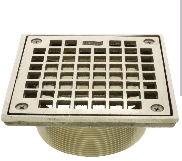 Jay R. Smith B05NB 5" Square Nickel Bronze Adjustable Top Strainer Complete