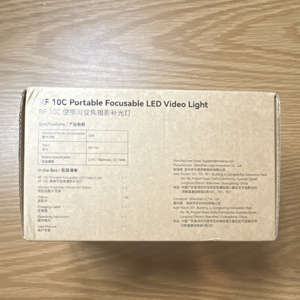 SmallRig RF 10C Portable Focusable LED Video Light Battery Powered