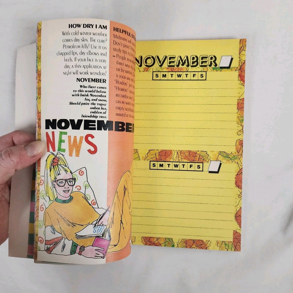 Vintage Gitano Diary Notebook Date Keeper Schedule Address Book Assignments 1989