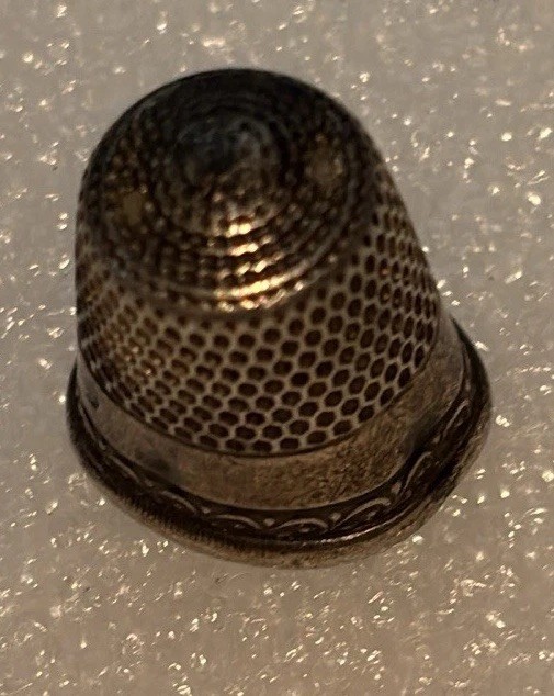 Antique Sterling Silver Size 9 Thimble