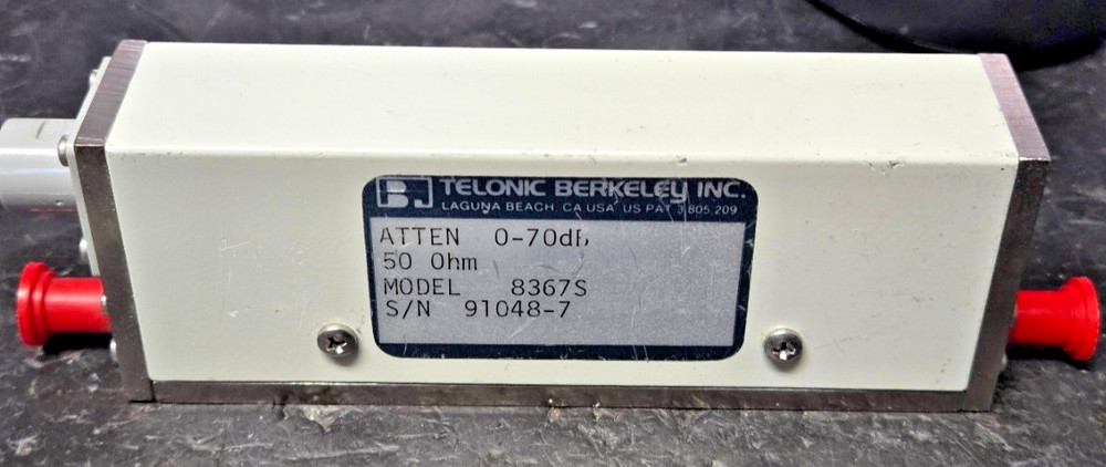 Telonic Berkeley 8367S Step Attenuator DC-4GHz 0-70dB 10dB Steps 24VDC TESTED