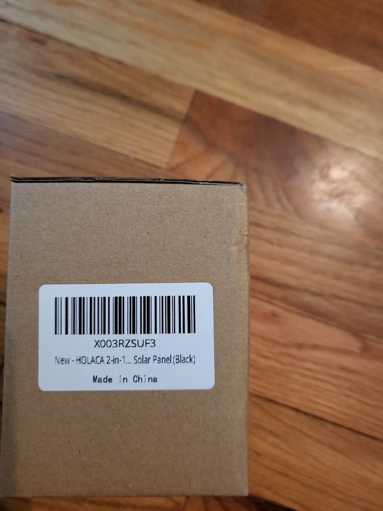 HOLACA 2-in-1 Solar Panel Mount Bracket Adjustable Camera Mount Black Outdoor