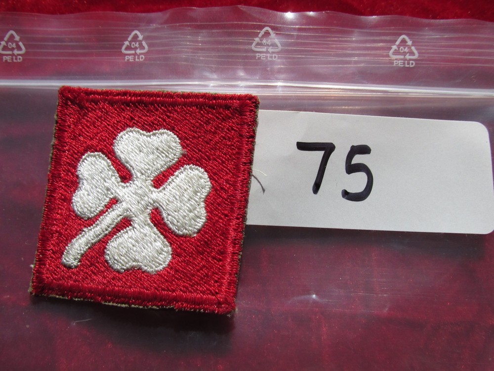 WW2 Fourth Army Patch cut edge fully embroidered no glow