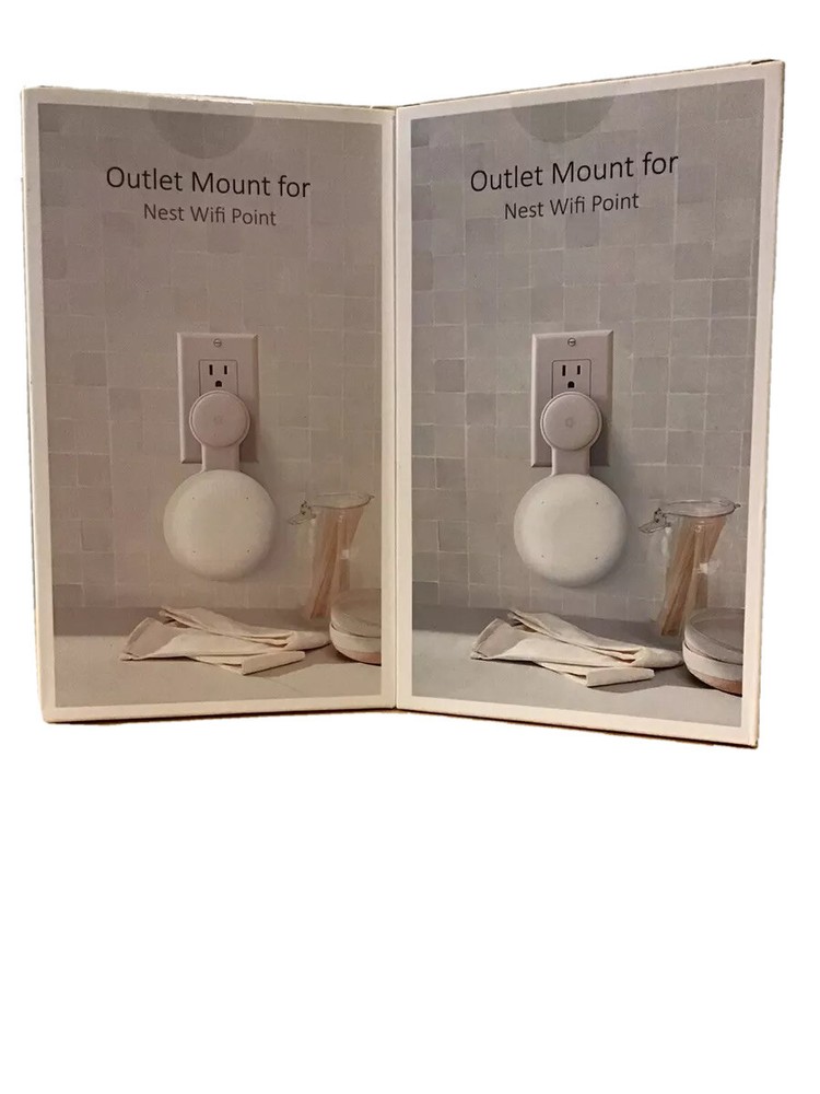 4 Count Wall Mount Google Nest WiFi Point Space Saving Cable Management Outlet
