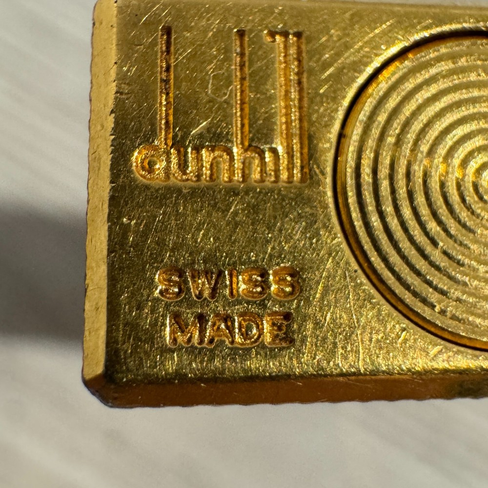 Dunhill Gold Plated Lighter W/ Case