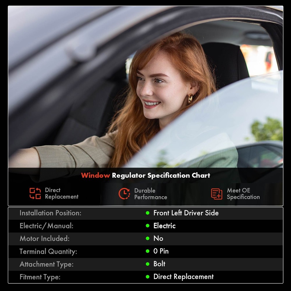 Front Left Side Power Window Regulator with Panel for Volkswagen Eos 2007-2016