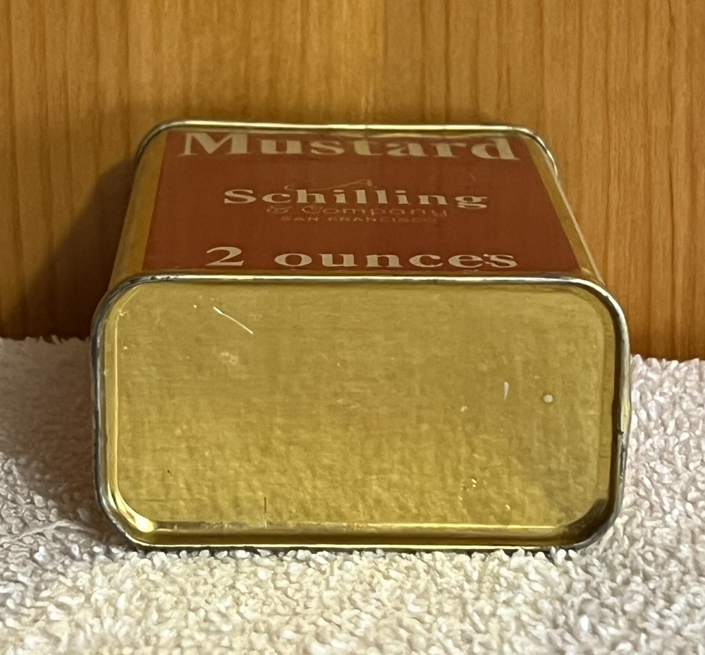 Schilling Mustard Tin Full Vintage