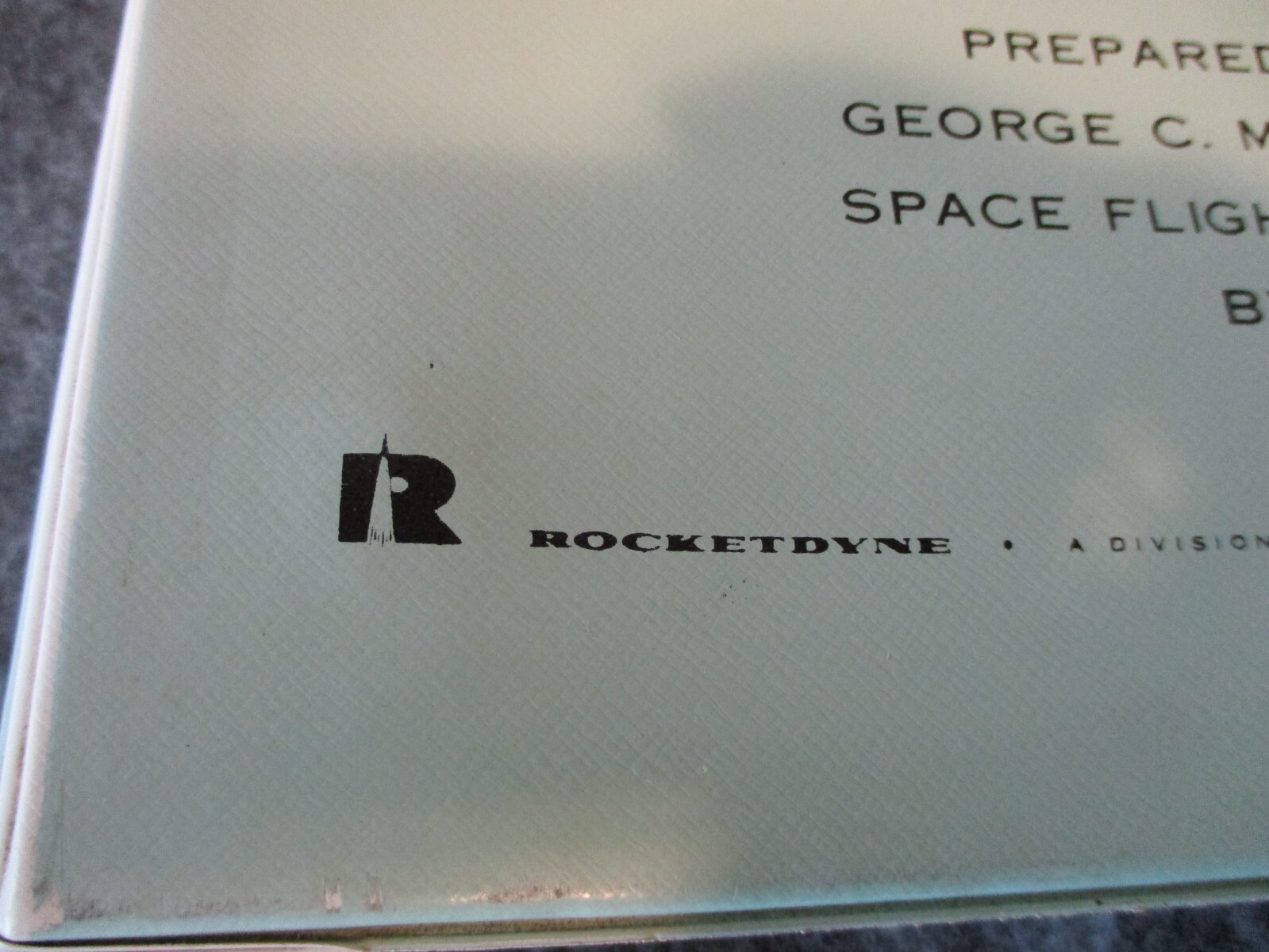 NASA MSFC ROCKETDYNE APOLLO SATURN J-2 ROCKET ENGINE 11"x 11.5" BINDER-NO INSERT