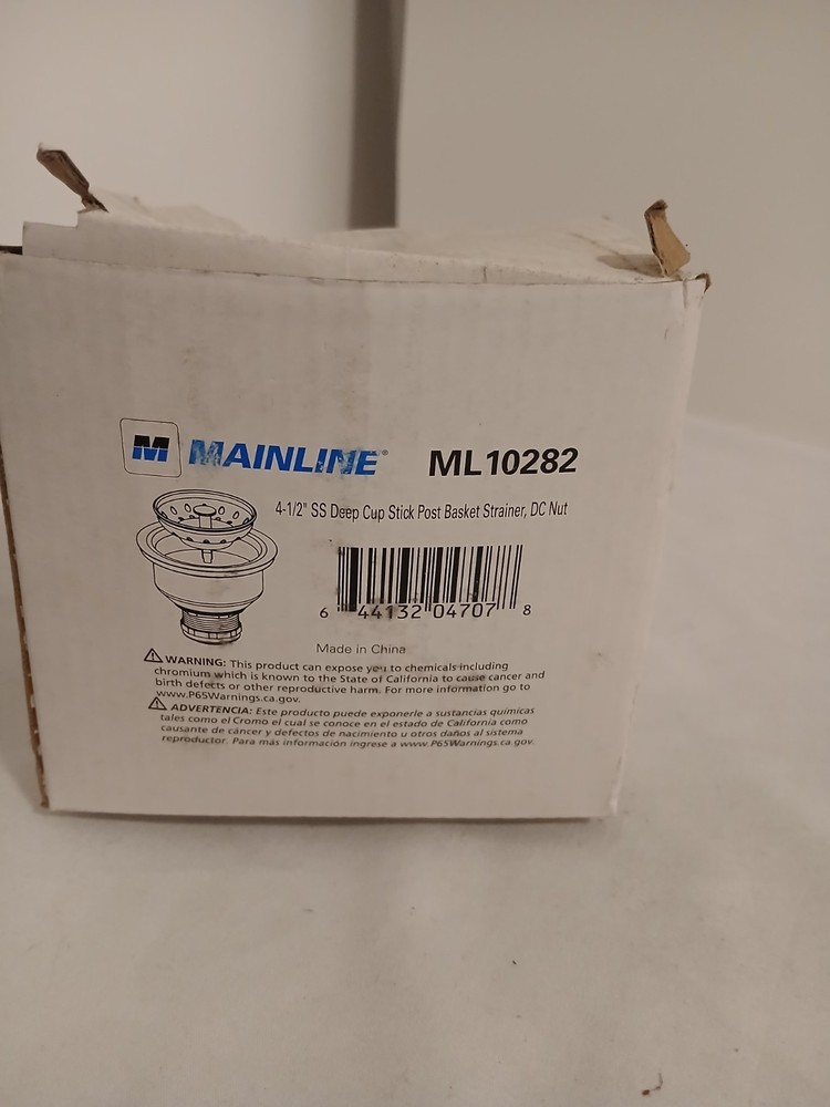 Mainline ML10282 SSDeep Cup 4-1/2" Stick Post Basket Strainer, DC nut