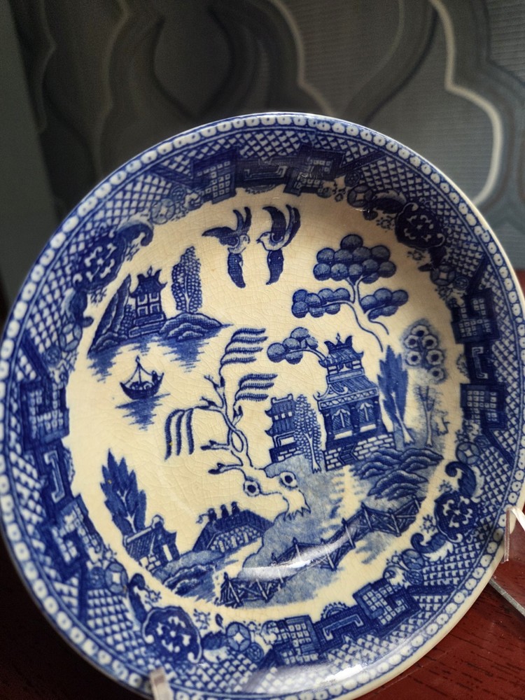 Blue Willow Design Trinket Dish EXCEPTIONAL CONDITION
