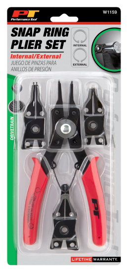 Performance Tool W1159 5-Piece Snap Ring Plier Set - 5pc Snap Ring Plier Set