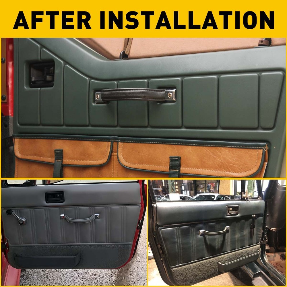 NEW Black Interior Door Pull Strap Inside Handle Set Pair FOR 87-95 YJ WRANGLER