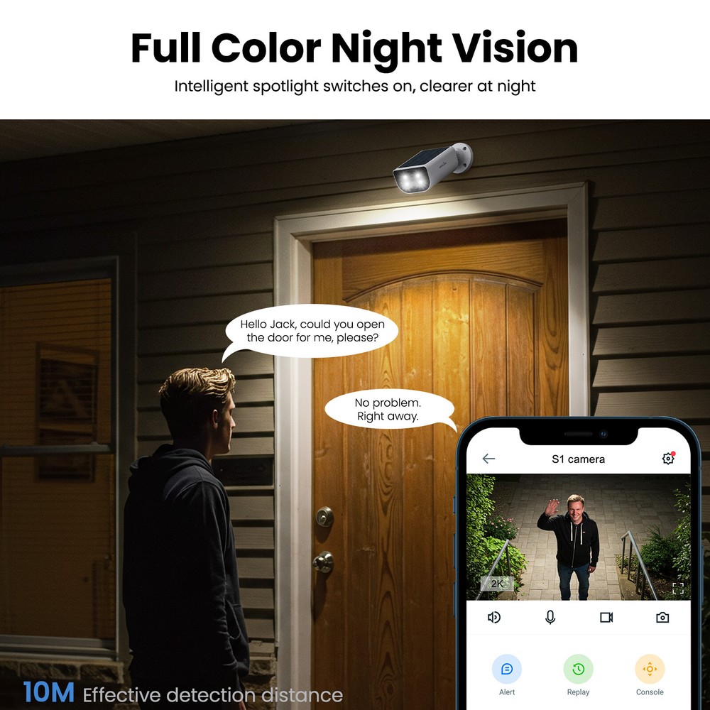 Wansview Home Security-2K Wireless Security Camera Outdoor AI Motion Detection