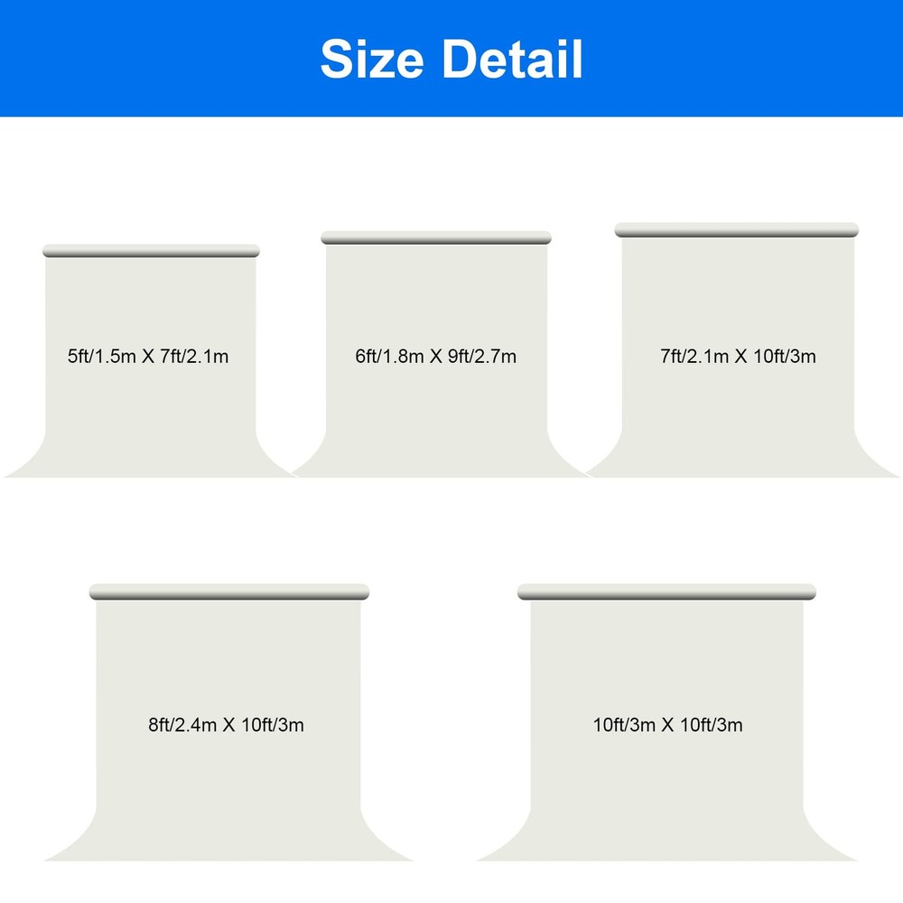 5X7FT Light Blue Backdrop Background for Photography,Polyester Backdrop Curta...