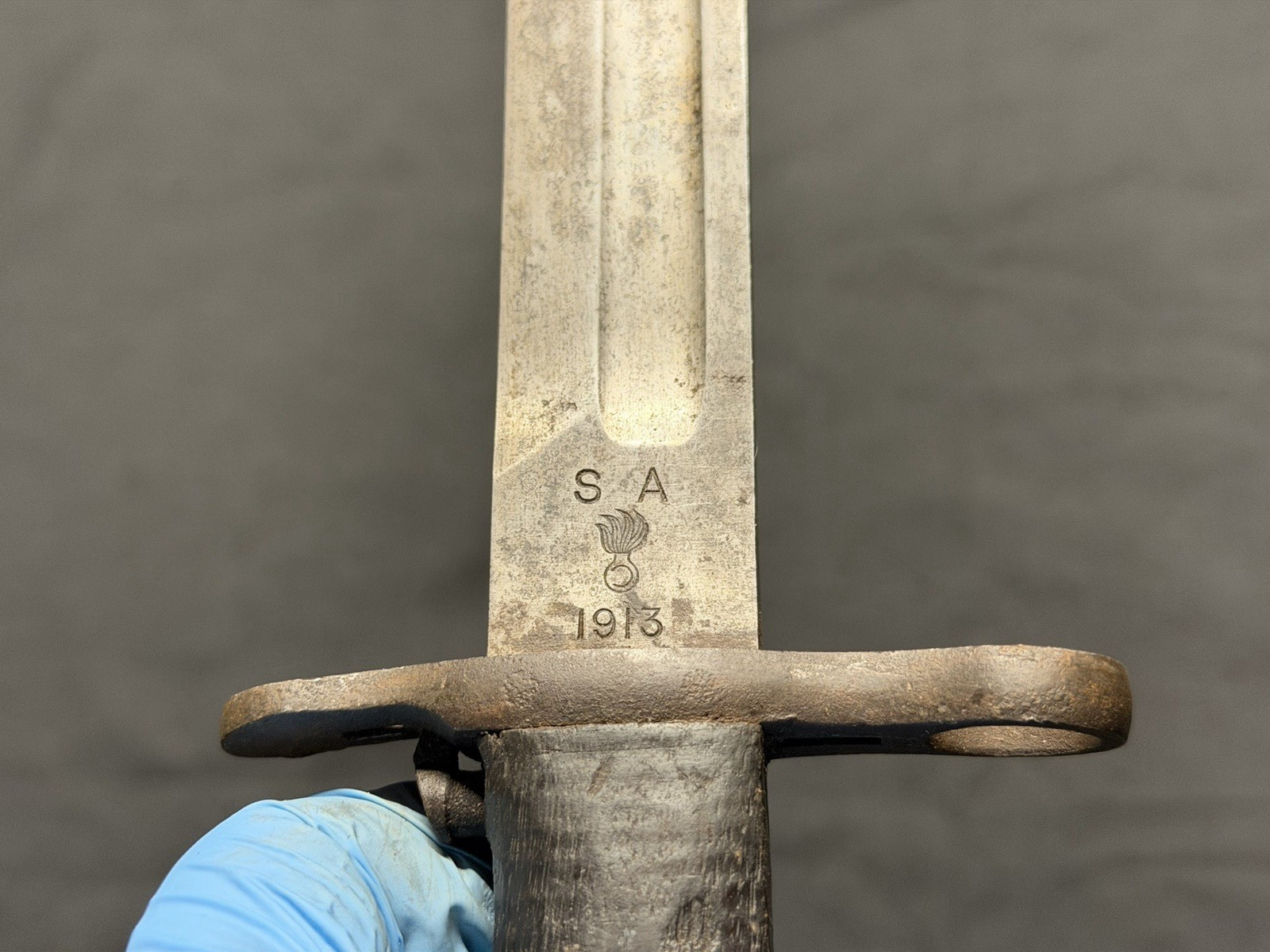 Pre- WWI WW1 US AEF Springfield Armory SA M1905 Bayonet! Dated 1913!