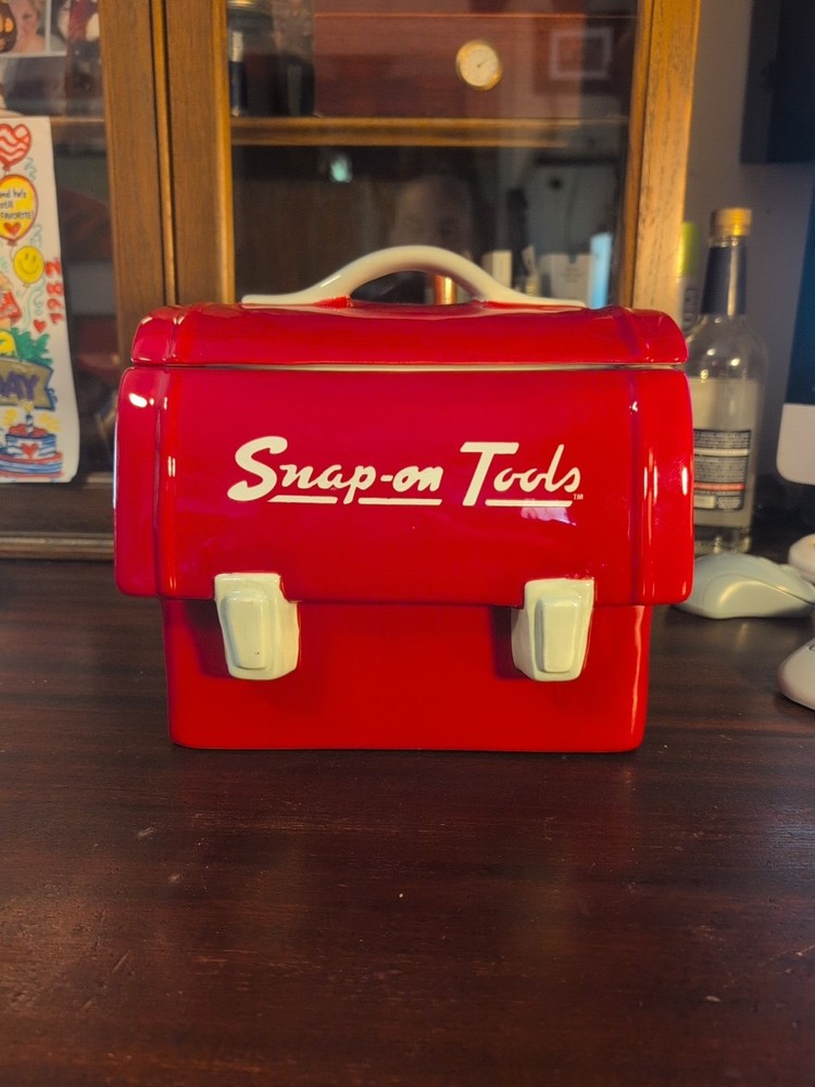 Red Snap-On Tool Box Cookle Jar