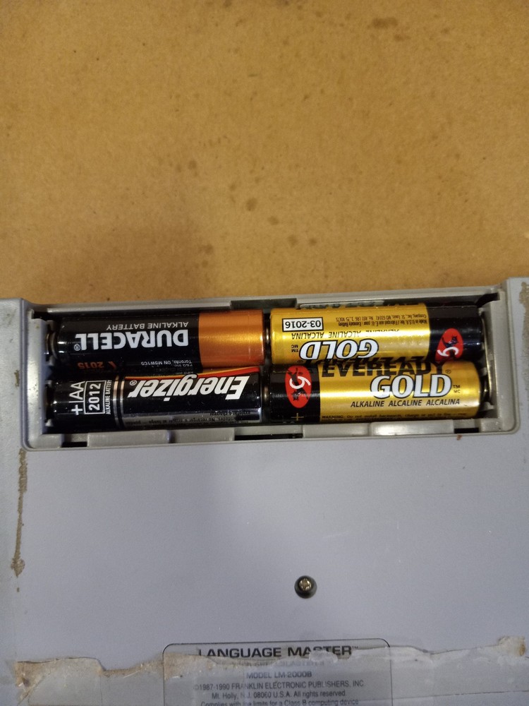 1987 Franklin Computer Dictionary Thesaurus LM-2000 Language Master Works