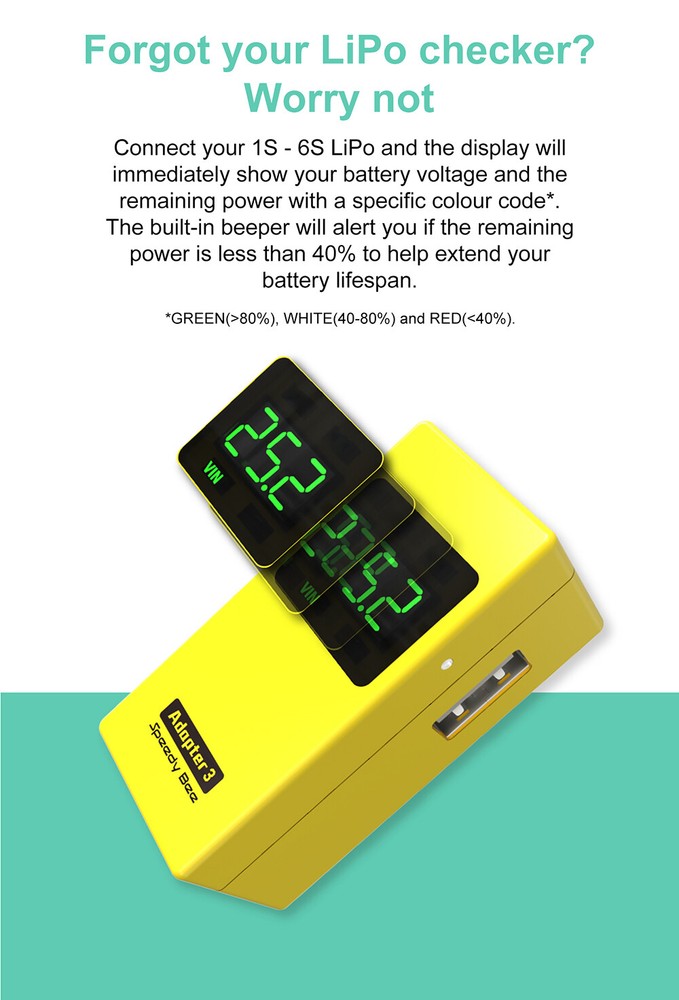 Speedybee Adapter 3 Voltage Checker Adapter WIIFI Wireless Adapter APP Control