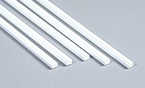 Plastruct Deep Channel Styrene 1/4 (5) - Model Scratch Building Plastic Strips