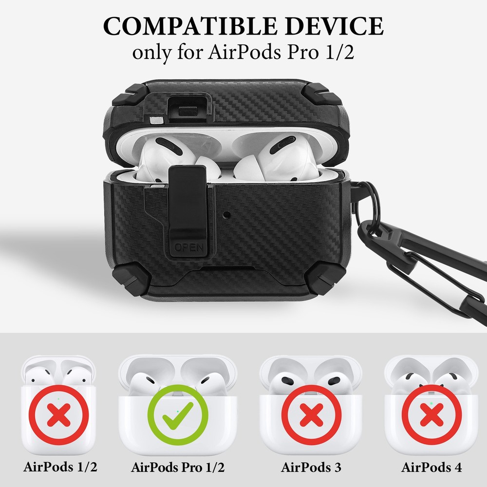 Headphone case designed for compatibility with Apple AirPods Pro 2/1