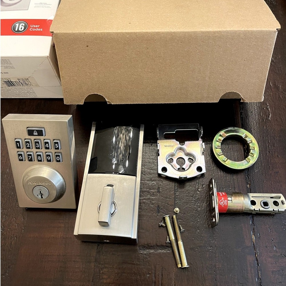 Kwikset SmartCode 913 Touchpad Electronic Deadbolt Keyless Entry NO KEYS