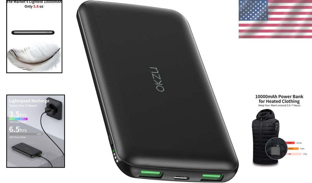 Fast Charging Battery Pack for Heated Vest, Jacket