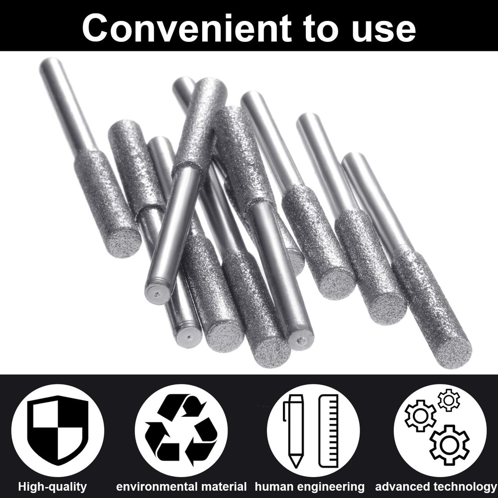 30 Pieces Chainsaw Sharpener Stone Burr Grinding Stone File with a Storage Box,