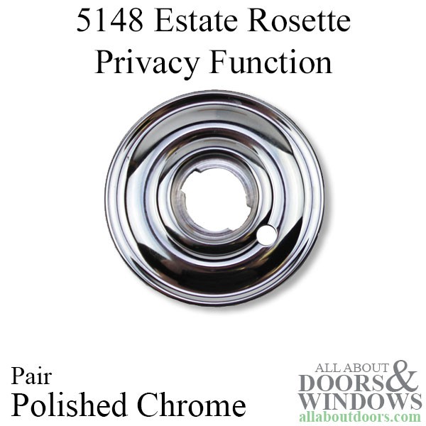 Baldwin Estate Rosette 5148 Estate Rosette Privacy Function Chrome Back Plate