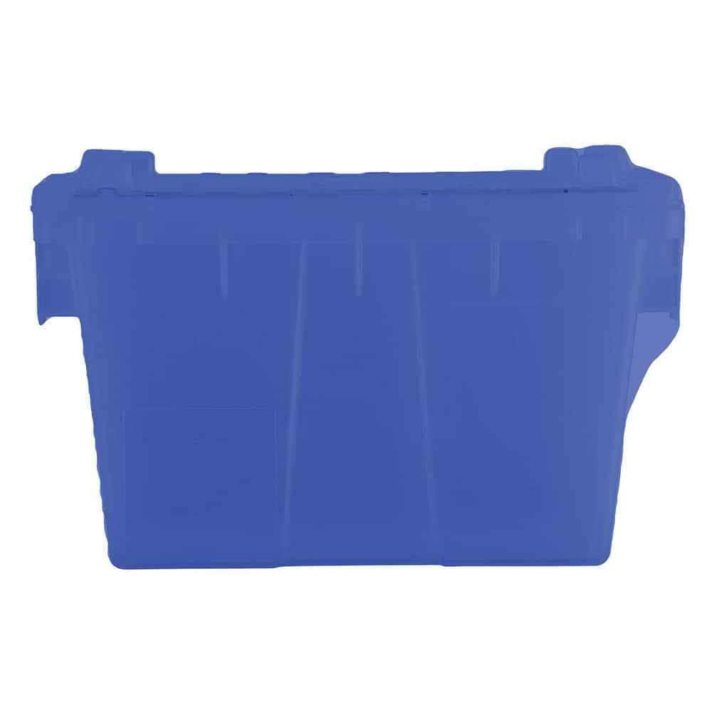 Orbis FP03BLUE 0.3 CuFt Blue Polyethylene Attached-Lid Container
