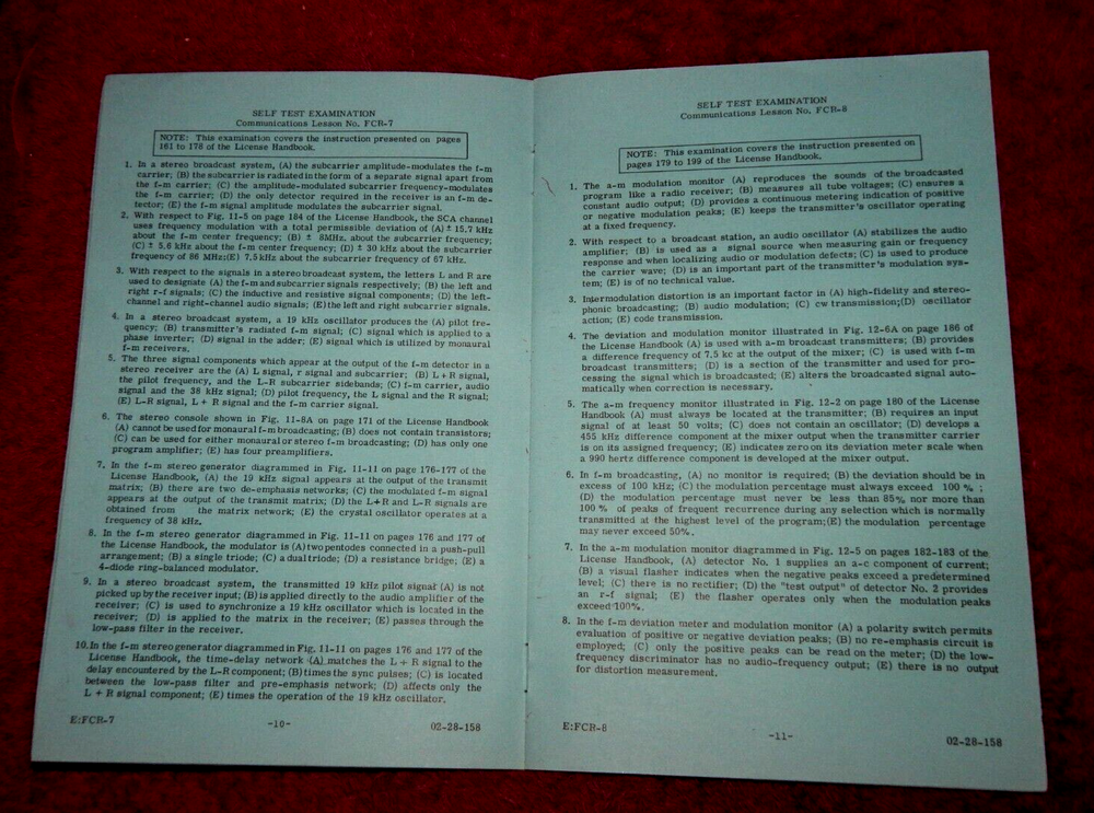 Vtg National Technical Schools Radiotelephone License Prep Study Guide