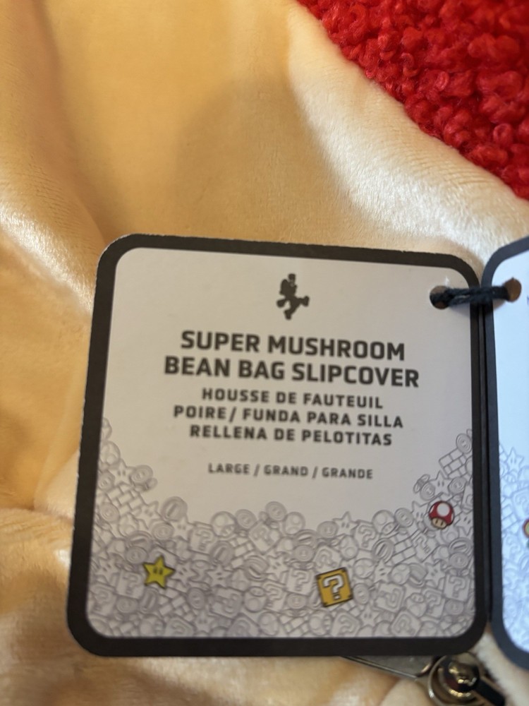 Pottery Barn Large Super Mario™ Super Mushroom Bean Bag Chair Slipcover NWT