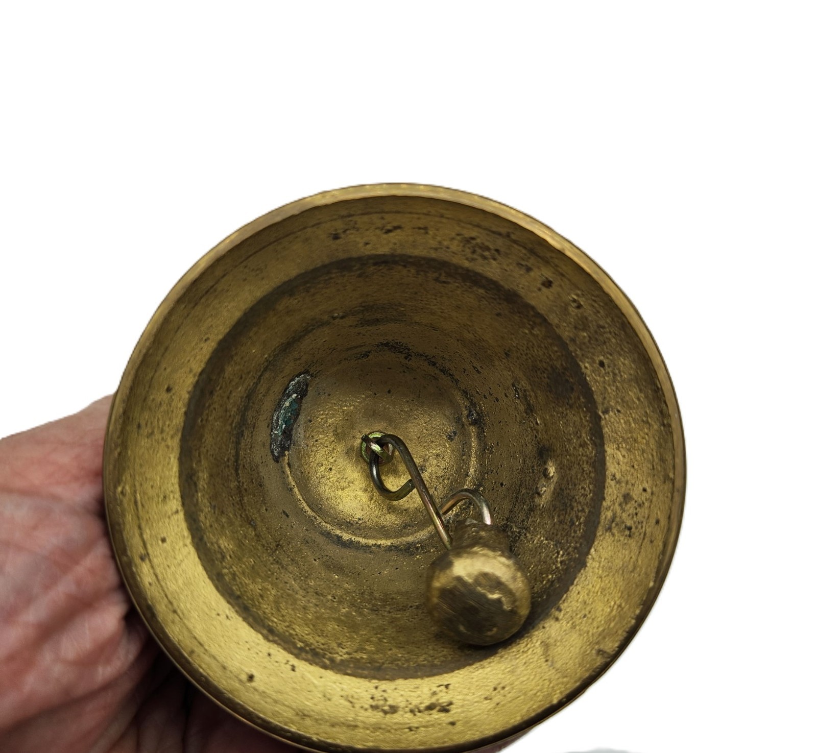 Vintage Solid Brass Unicorn Bell Fantasy Fairytale Call Bell Patina Mystical