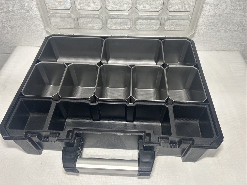 Husky Small Parts Tool Organizer Storage Hardware Case Toolbox 11 Compartments