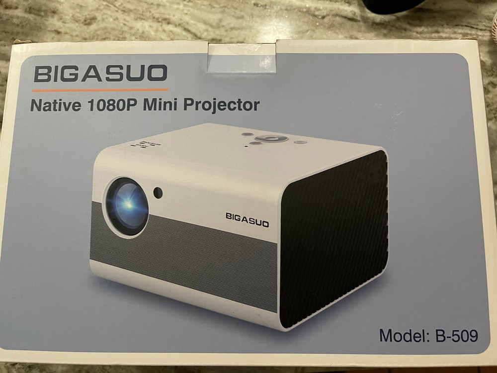 Bigasuo Native 1080P Mini Projector B509 NIB Sealed