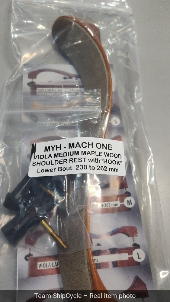 Hook Mach One Viola Shoulder Rest Maple Wood Hook LONG G1N