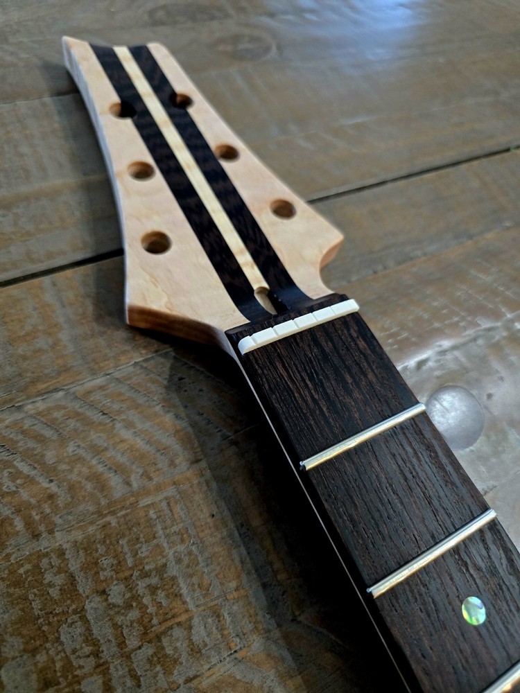 Guitar Neck - Wenge on Flame Maple and Wenge