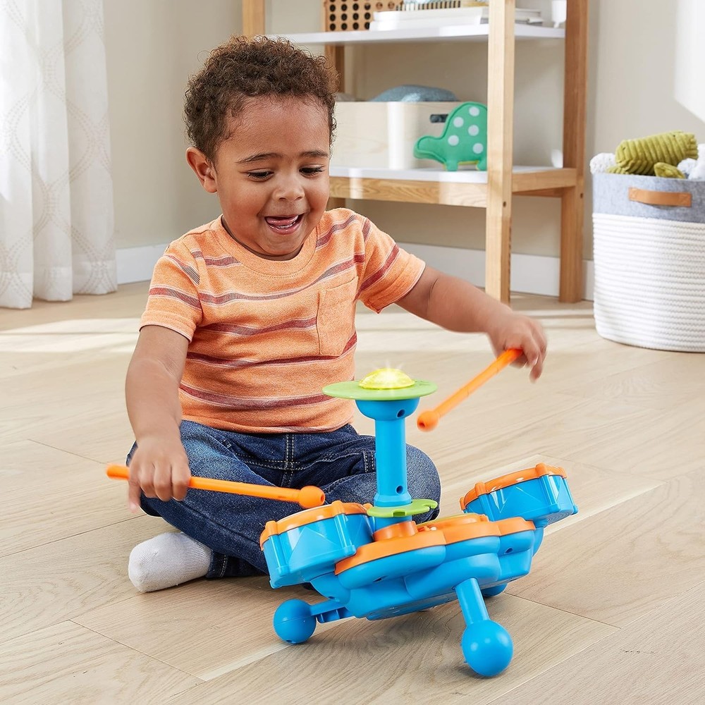 Interactive KidiBeats Drum Set with LED Lights & 4 Play Modes for Learning