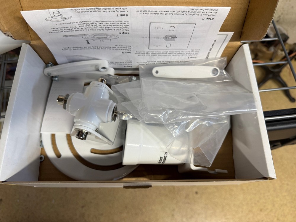 Amer Mounts Universal Projector Ceiling Mount – Adjustable Pitch, Roll & Rotate