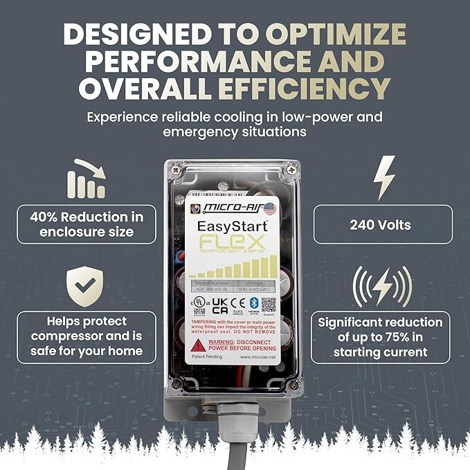 Grade B-Micro-air EasyStart FLEX Home AC Soft Starter 398 - Bluetooth, 6 Ton