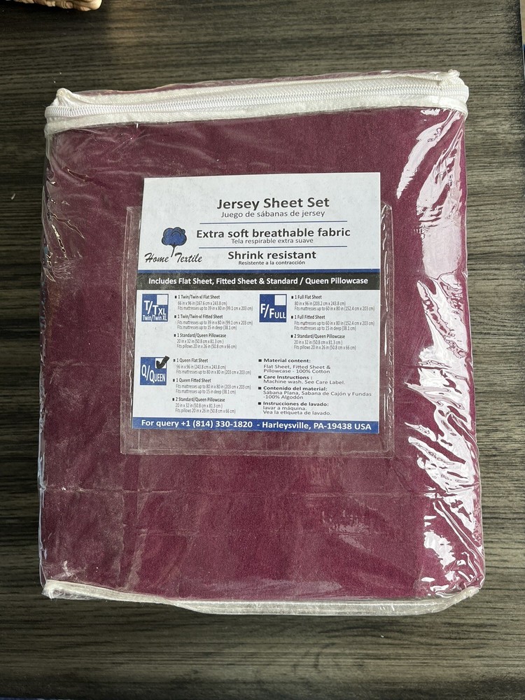 Jersey Fitted Bedsheets 100% cotton Queen