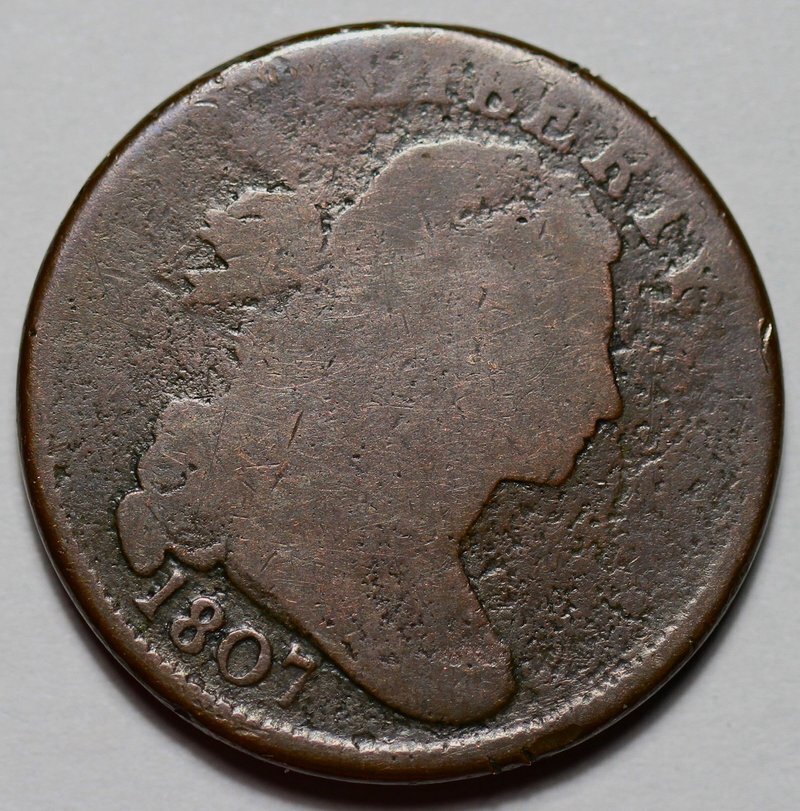 1807 Draped Bust Large Cent - Comet Variety - US 1c Copper Coin