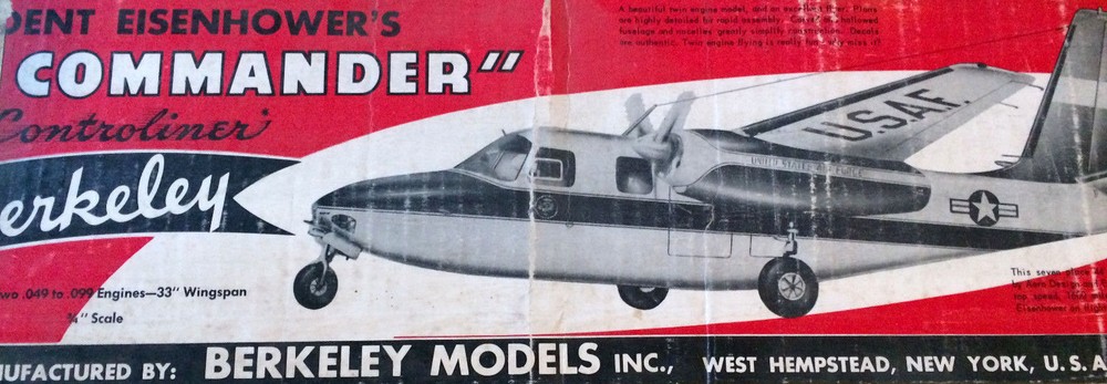 Two AERO COMMANDER PLANS + CONSTRUCTION ARTICLE for 49" UC Scale Model Airplane