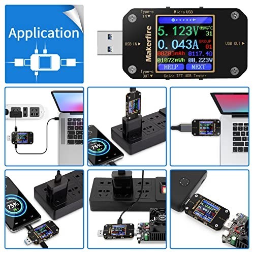 MakerHawk USB Multimeter USB Voltmeter Ammeter Load Tester USB Voltage Current P