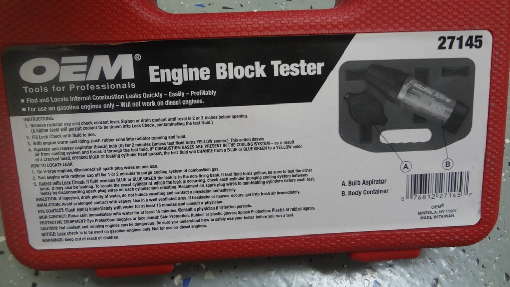 OEM Engine Block Tester Kit