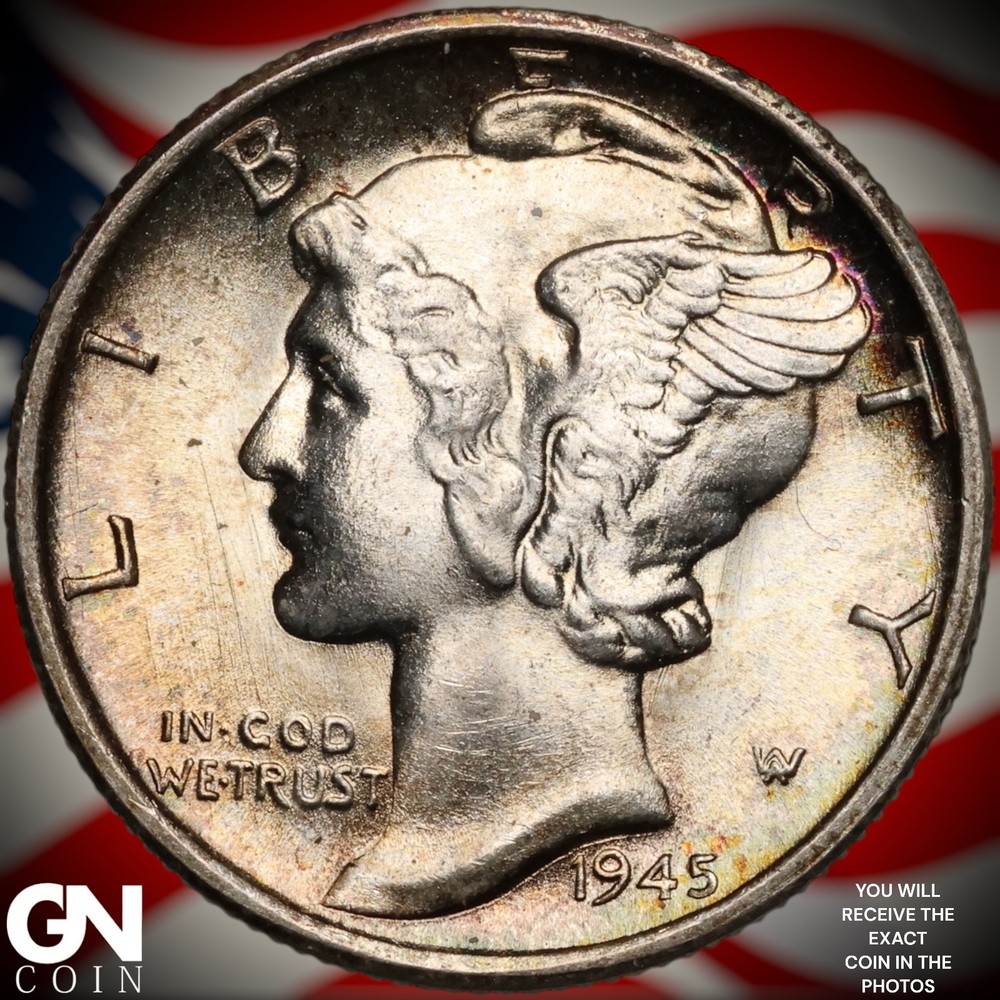 1945 S Mercury Dime B3333