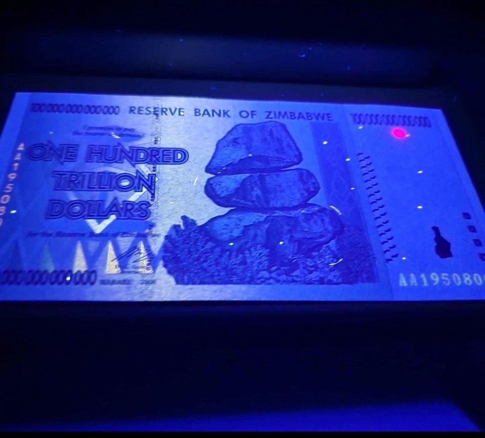 AUTHENTIC ZIMBABWE 100 TRILLION DOLLARS 2008 AA SERIES P91 UNC