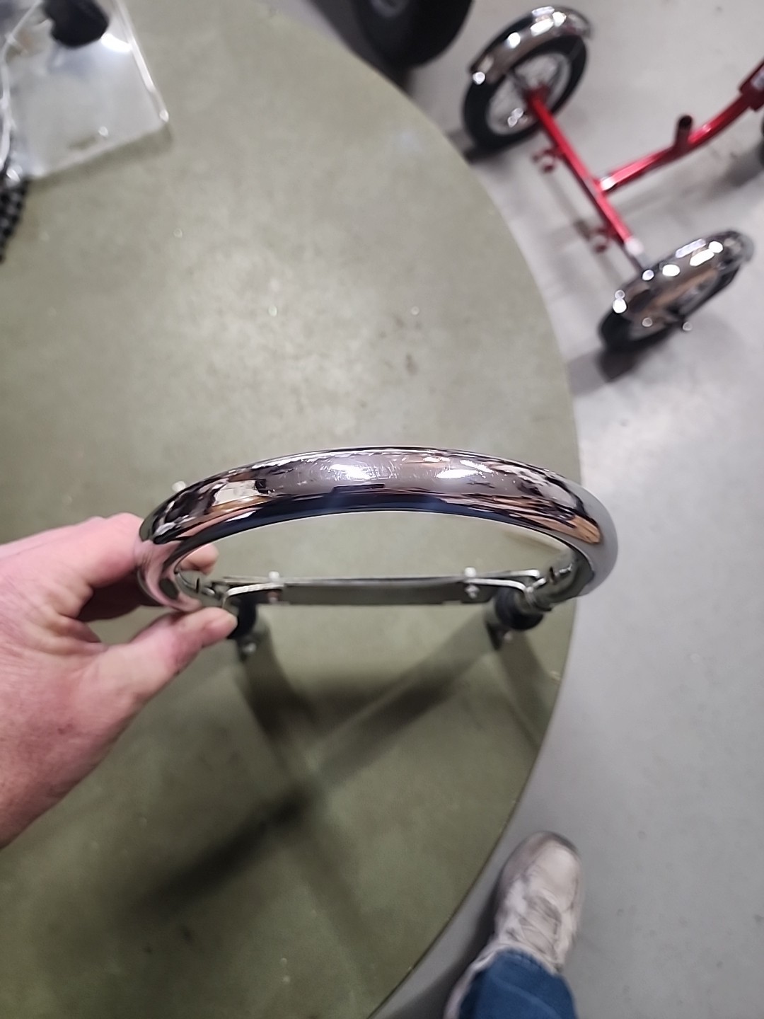 SCHWINN LIL STINGRAY TRICYCLE CHROME REAR SISSY BAR WITH PLATE NICE CHEAP L$$K